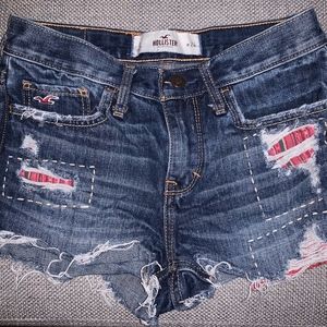 Distressed Hollister shorts with tribal print
